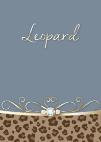 Leopard x dull blue