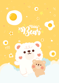 Teddy Bear Love Egg Fried Cute