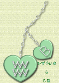 Heart pendant(Aquarius & B)