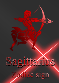 Zodiac signs Sagittarius RedBlack2