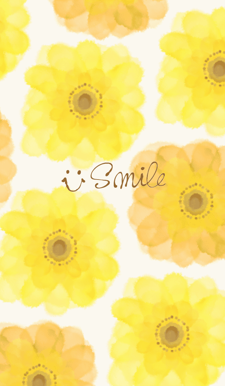 Watercolor yellow flora * smile26