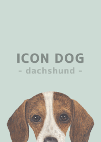 ICON DOG - dachshund - PASTEL GR/04
