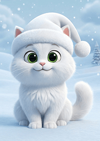 White Cat : Falling Snow