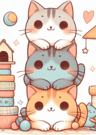 three little cats cats