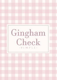 Gingham Check-Natural Pink