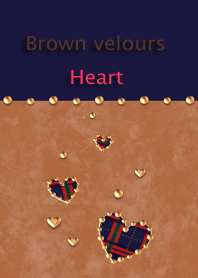 Brown velours(Heart)