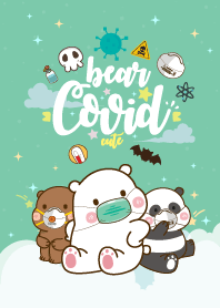 หมีน้อย โควิด-19 สีเขียว