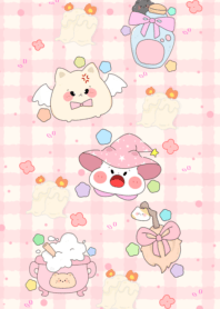 Halloween bear white candle