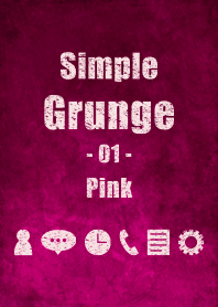 シンプル グランジ 01 ピンク
