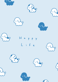 .สุนัข. aqua blue