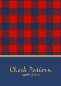 Check Pattern NAVY+RED 5