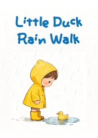 小鴨雨天散步