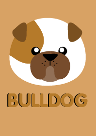 Cute Face Bulldog dog Theme