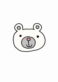 (Cute white bear theme)