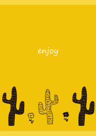 rough cactus3 on yellow
