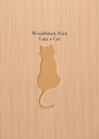 Woodblock Print Cat 16