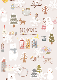 pinkbrown Scandinavian snow falling 08_2