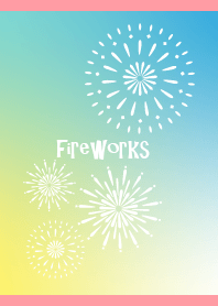 summer fireworks on light pink