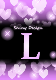 【L】イニシャル❤️紫ハート