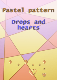 Pastel pattern<Drops and hearts>