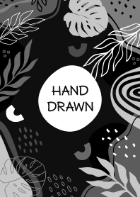 Hand Drawn Floral Black & White 4