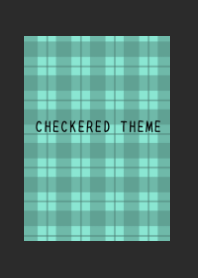MINT GREEN CHECKERED THEME-CHARCOAL GREY