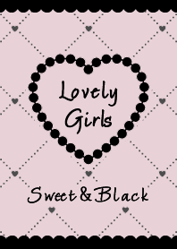 ♡PinkGray&Black♡ハート&ガーリー
