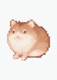 Hamster Pixel Art Theme  BW 01