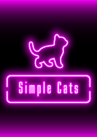 Simple kitten cats : Black pink