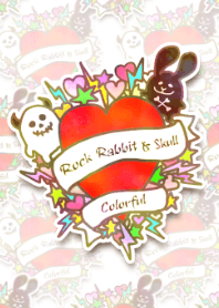 Rock rabbit and skull sticker