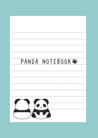PANDA NOTEBOOK/MINT GREEN
