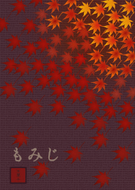 |改| 和風圖案08 (紅葉) + 葡萄紫色 |os