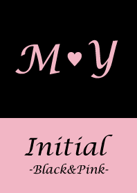 Initial "M&Y" -Black&Pink-