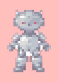 Robot Pixel Art Theme  Pink 02