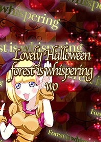 Lovely Halloween forest is whispering wo