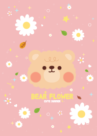 เจ้าหมี ดอกไม้ในฤดูร้อน สีชมพู