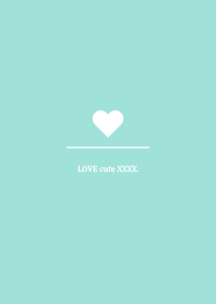 simple love heart Theme Happy mint