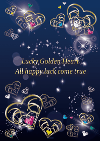 Navy / Good luck Gold Heart