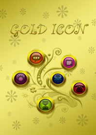 Gold icon button
