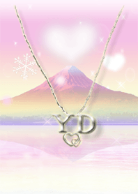 イニシャル27 Y&D （ハートの雲と富士山）