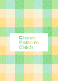 Check Pattern Cloth Pastel yellow-green