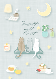 bluegreen Moonlit night and cat 05_2