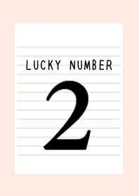 LUCKY NUMBER 2 NOTEBOOK/LIGHT PINK