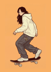 隨性日常：滑板少女的足跡