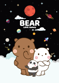 หมีสามตัว ก้อนเมฆน่ารัก สีดำ