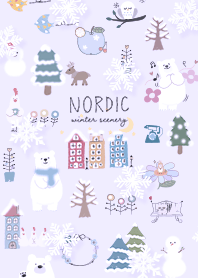 purple Scandinavian snow falling 12_2