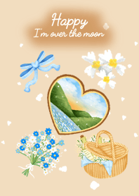 Happy : I'm over the moon.