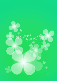 clover flower.emerald green version
