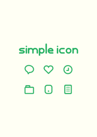 Simple icon [Greenery&Ivory] No.120
