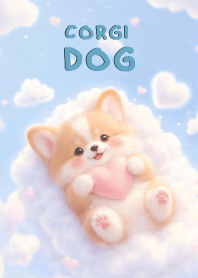 Lovely Corgi Dog In Sky Land